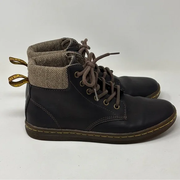 Dr. Martens Women’s Maelly padded collar brown lace up boots size 7 - Picture 6 of 11